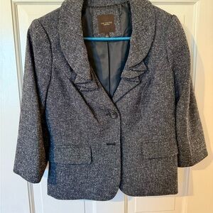 The Limited Gray Tailored Blazer with Shawl Collar